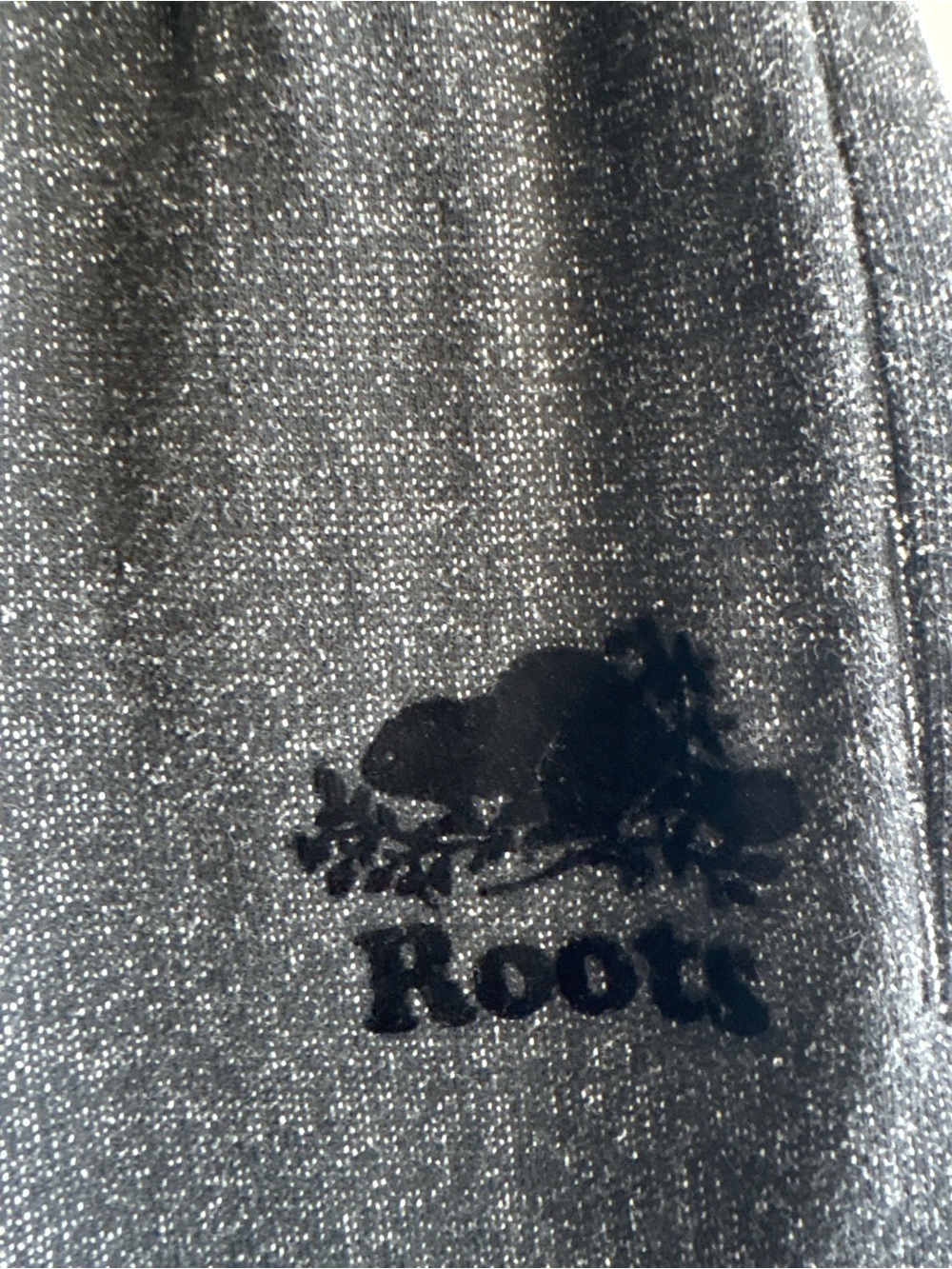 Roots Charcoal Salt & Pepper Jogger Sweatpants | Fleece Lined | Size M/L - Picture 4 of 9